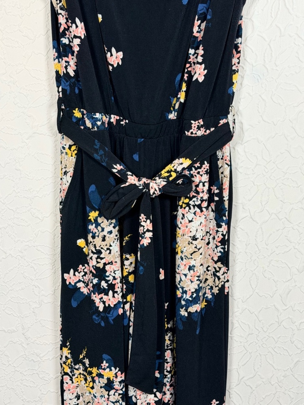 Maurice’s Black Floral Sweetheart Tank Jumpsuit Sz S - Picture 5 of 14